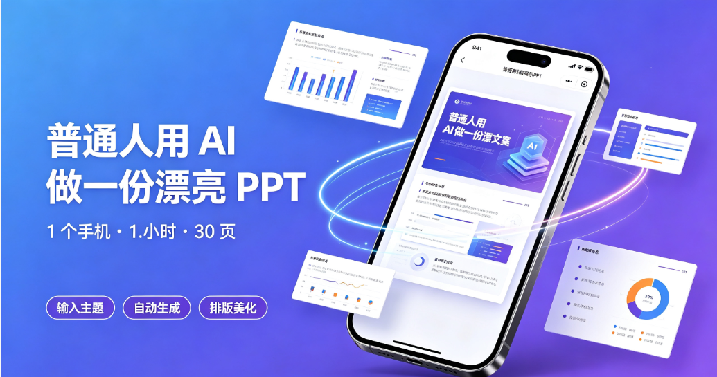 手机用 AI 制作 PPT:从提纲到 30 页演示稿的完整流程